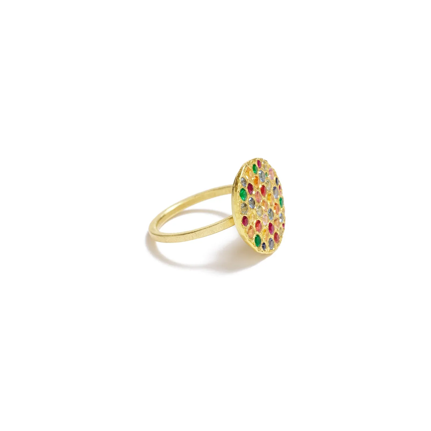 Round Multi Gemstone Ring