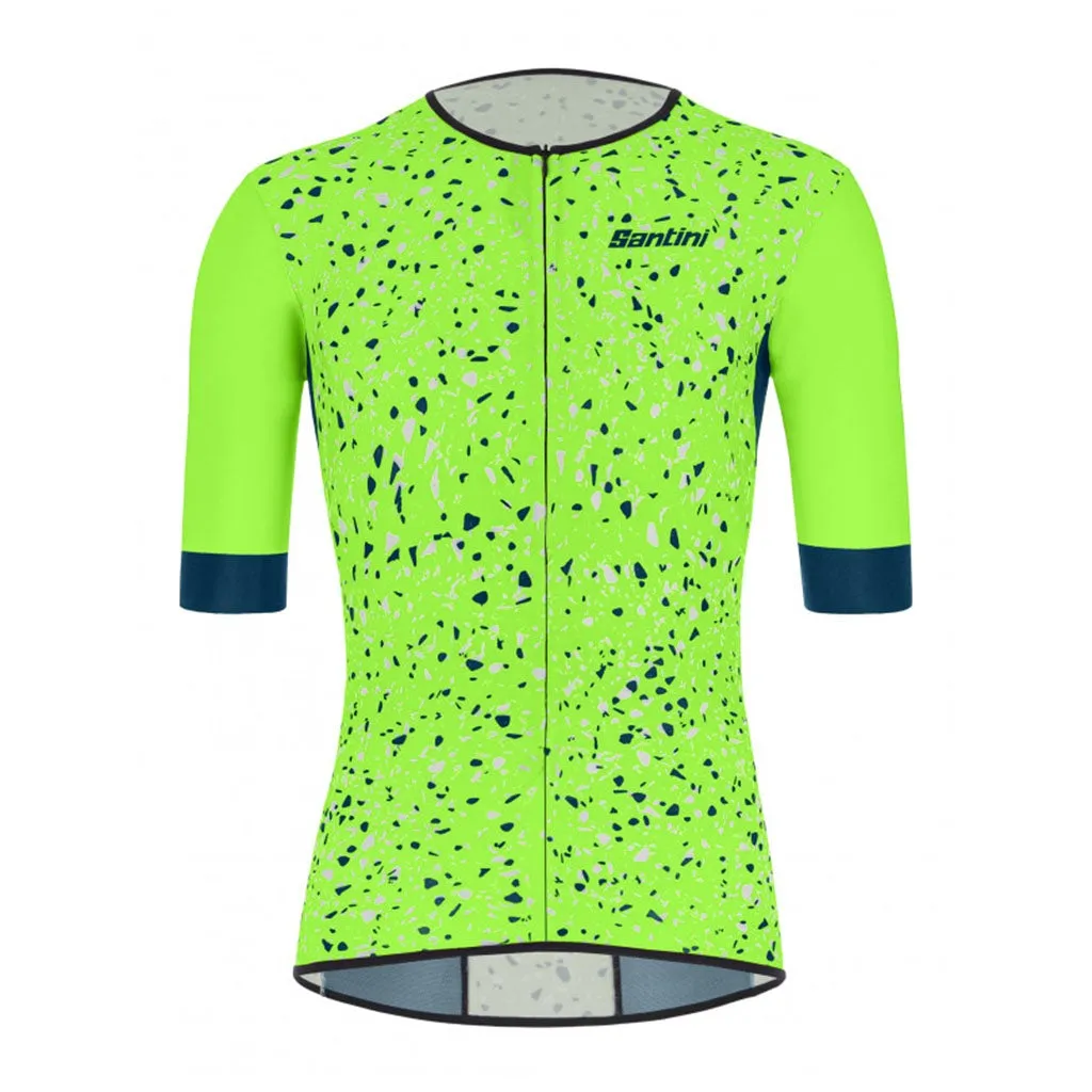 Santini Sleek Pietra Triathlon Aero Jersey - Fluo Green