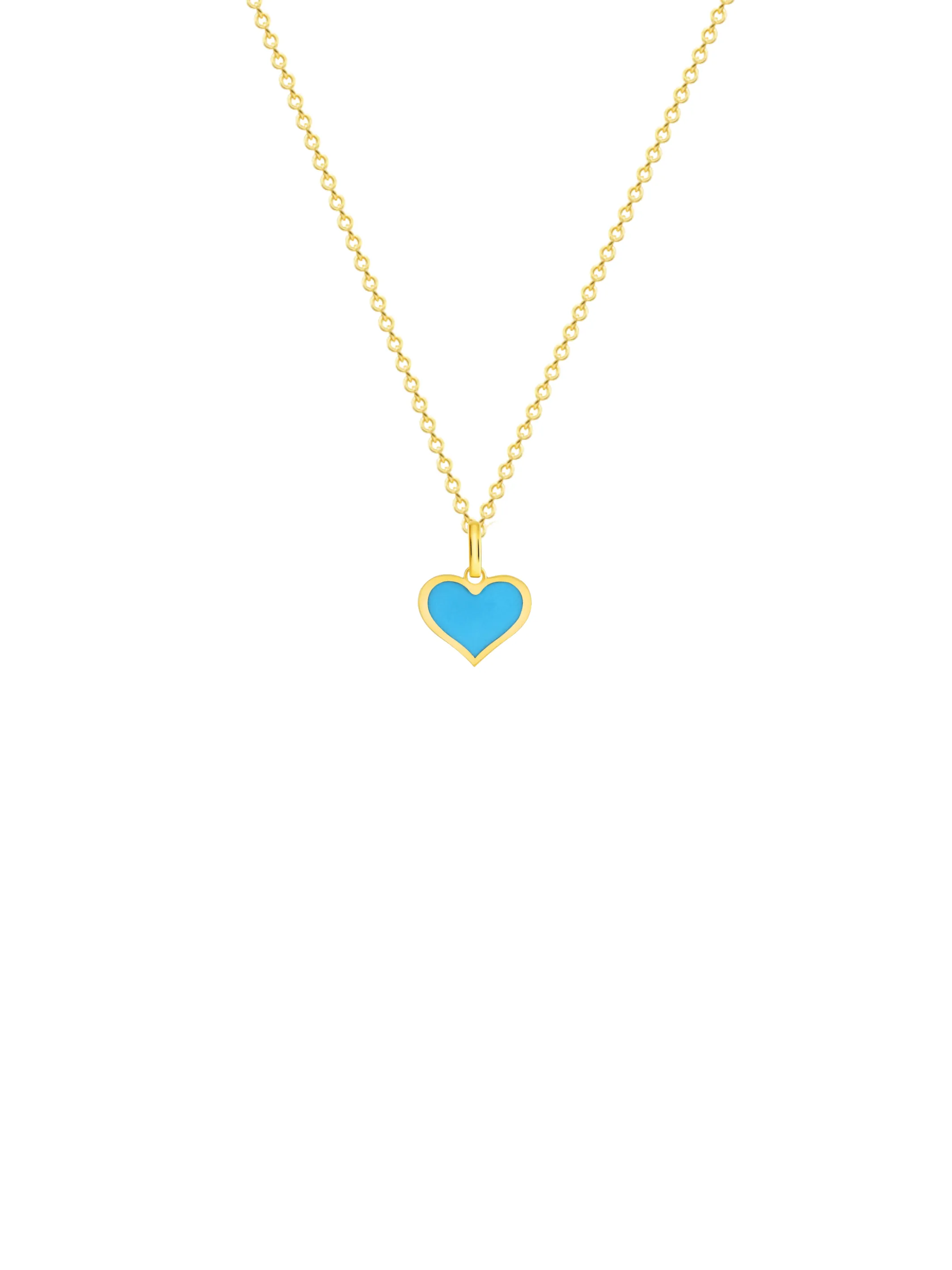 Sophie Heart Charm Necklace 14K