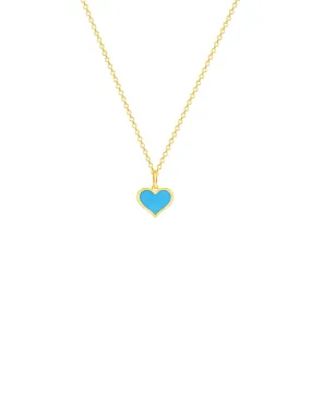 Sophie Heart Charm Necklace 14K