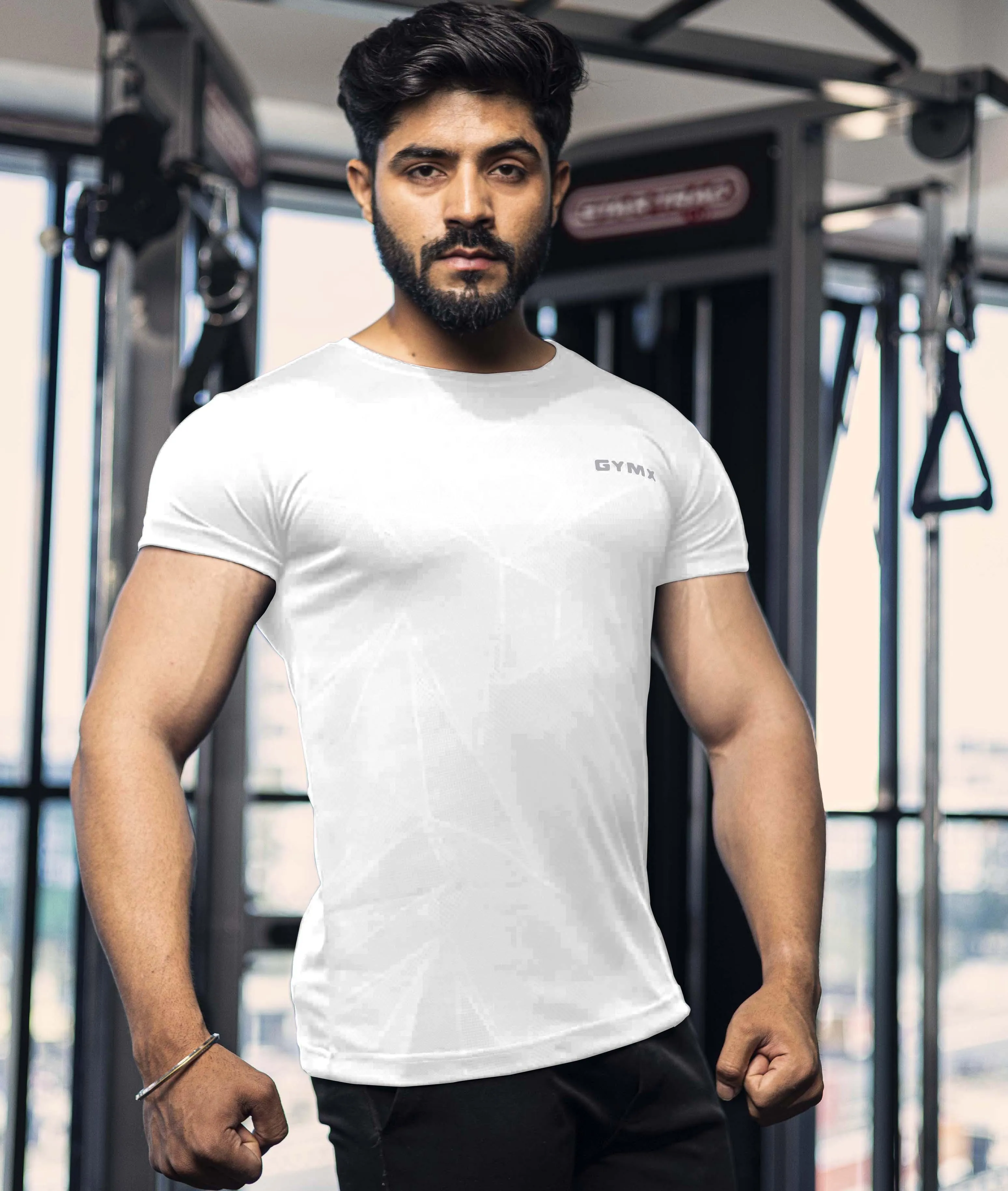 Speed GymX Tee: Textured White