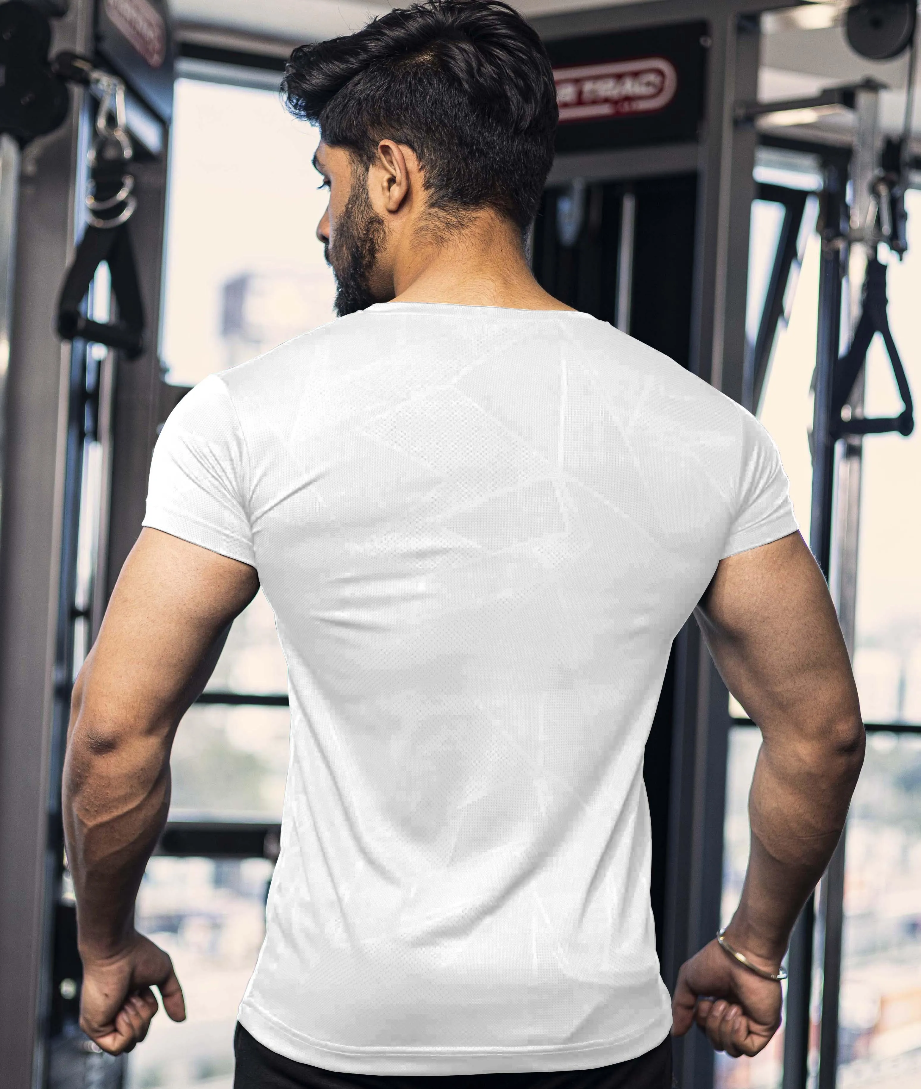 Speed GymX Tee: Textured White