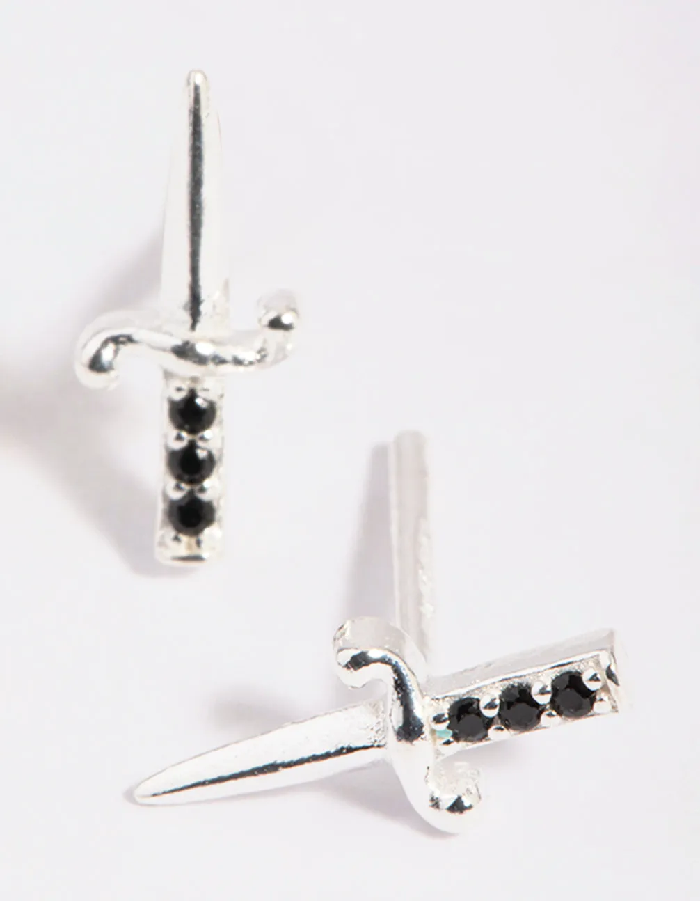 Sterling SIlver Dagger Stud Earrings