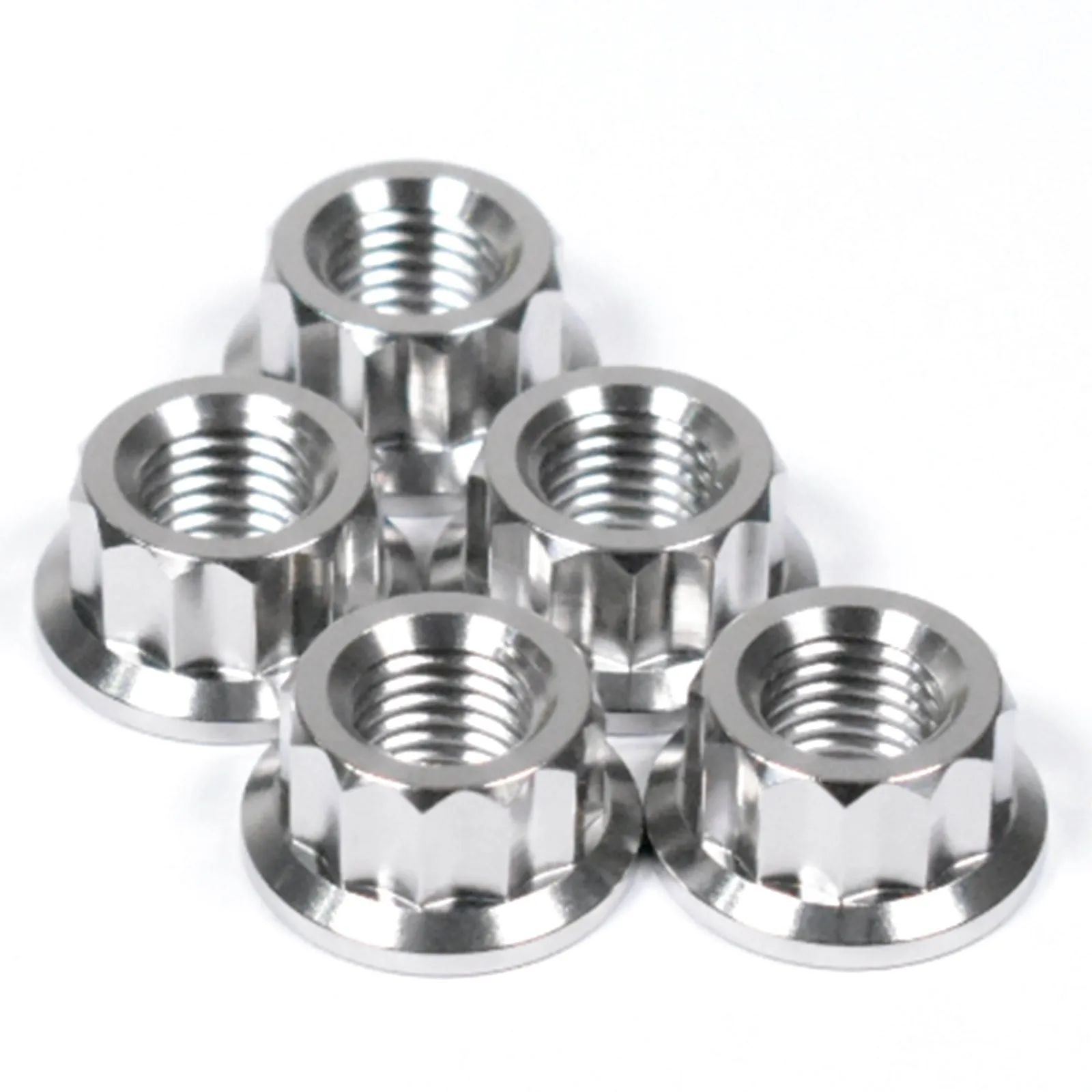 Suzuki GSXR600 & GSXR750 Titanium 12 Point Sprocket Nuts, 2001-2010