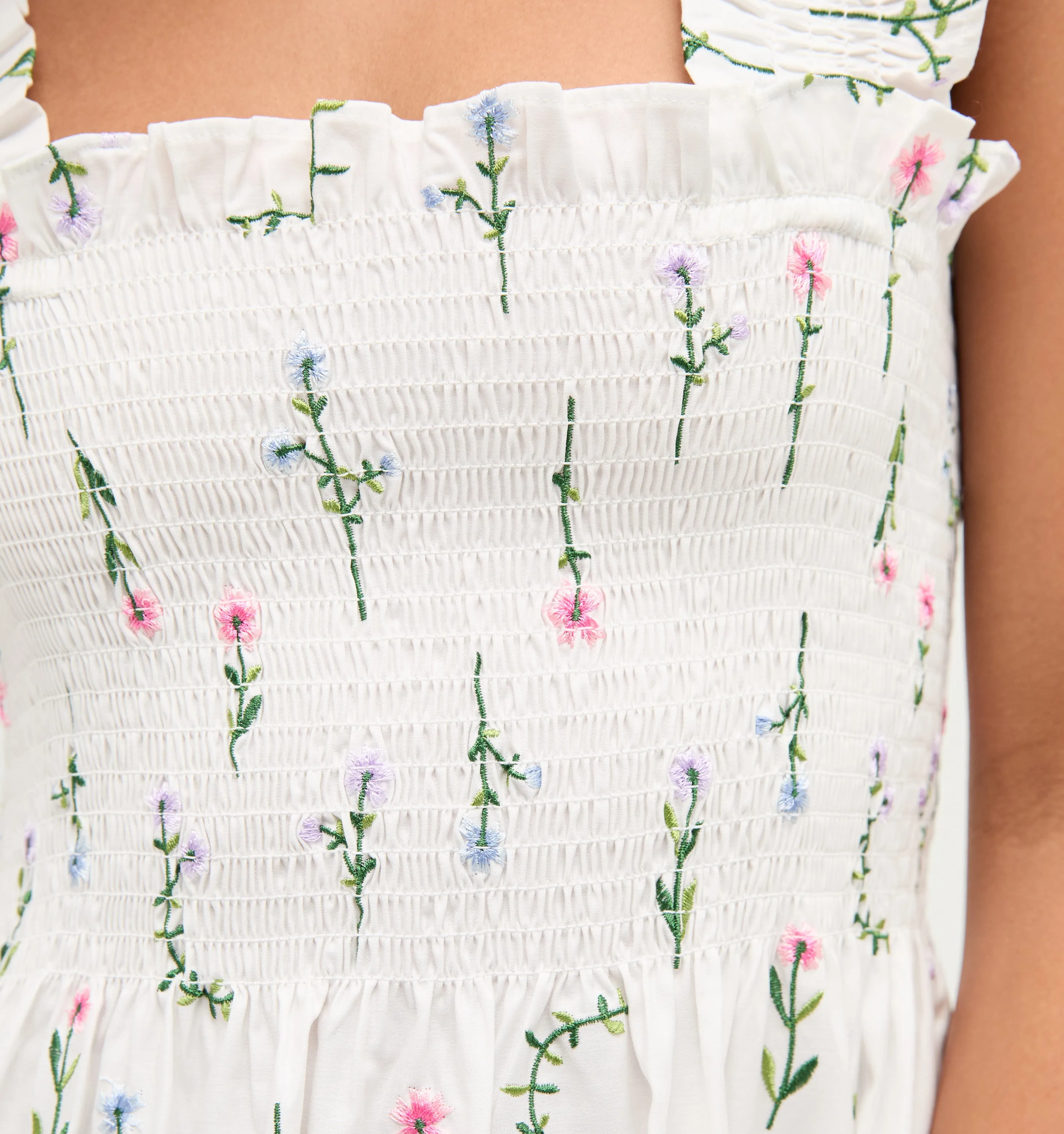 The Ellie Nap Dress - Wildflower Embroidery