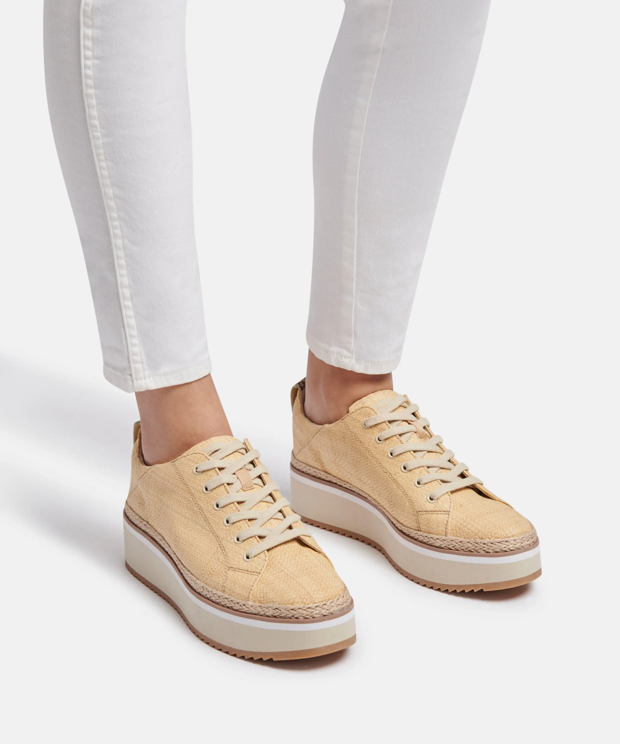 TINLEY SNEAKERS LT NATURAL RAFFIA - re:vita