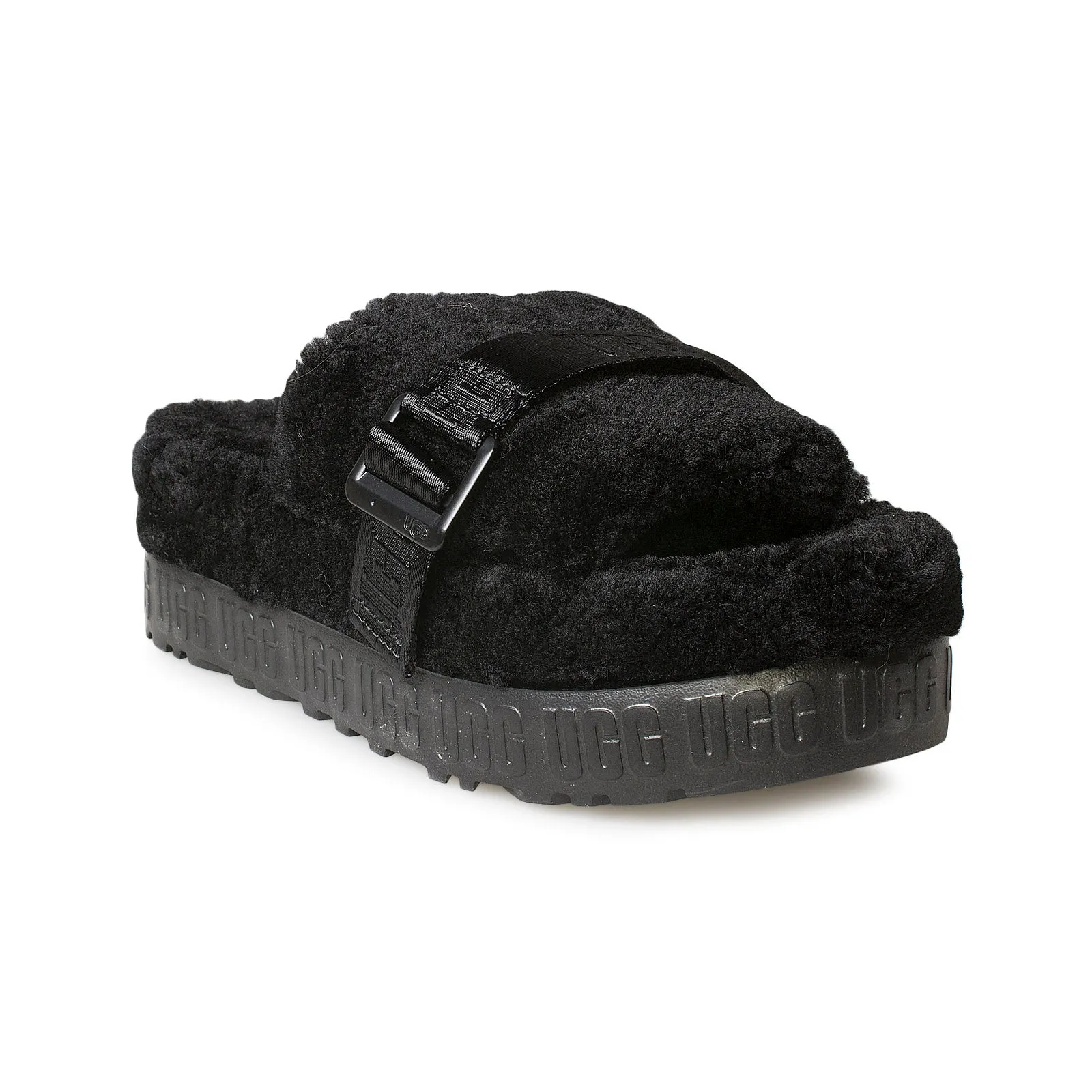 UGG Fluffita Black Sandals - Women's