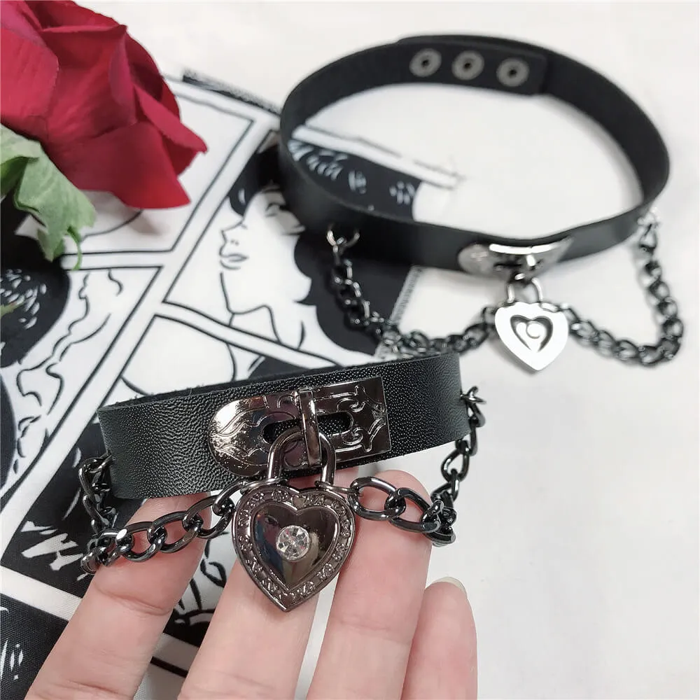 VINTAGE HEART CHOKER & BRACELET BY61204