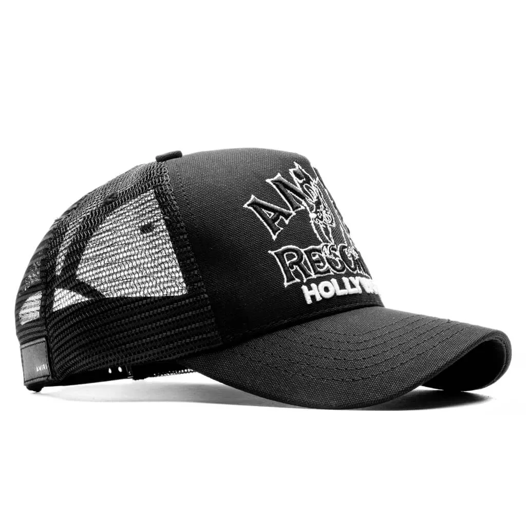 Wolf Logo Trucker Hat - Black