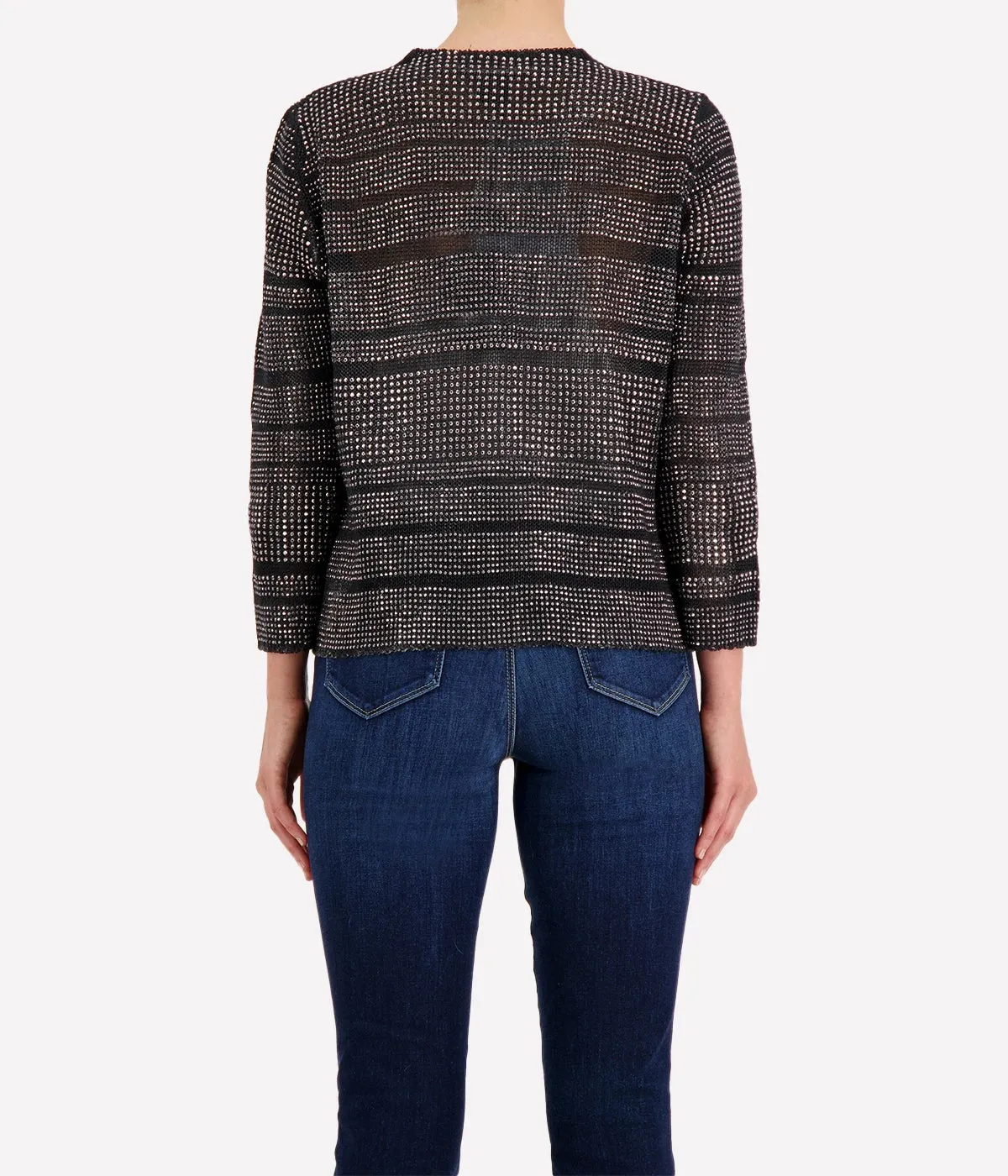 Woman Knitted Vest in Nero