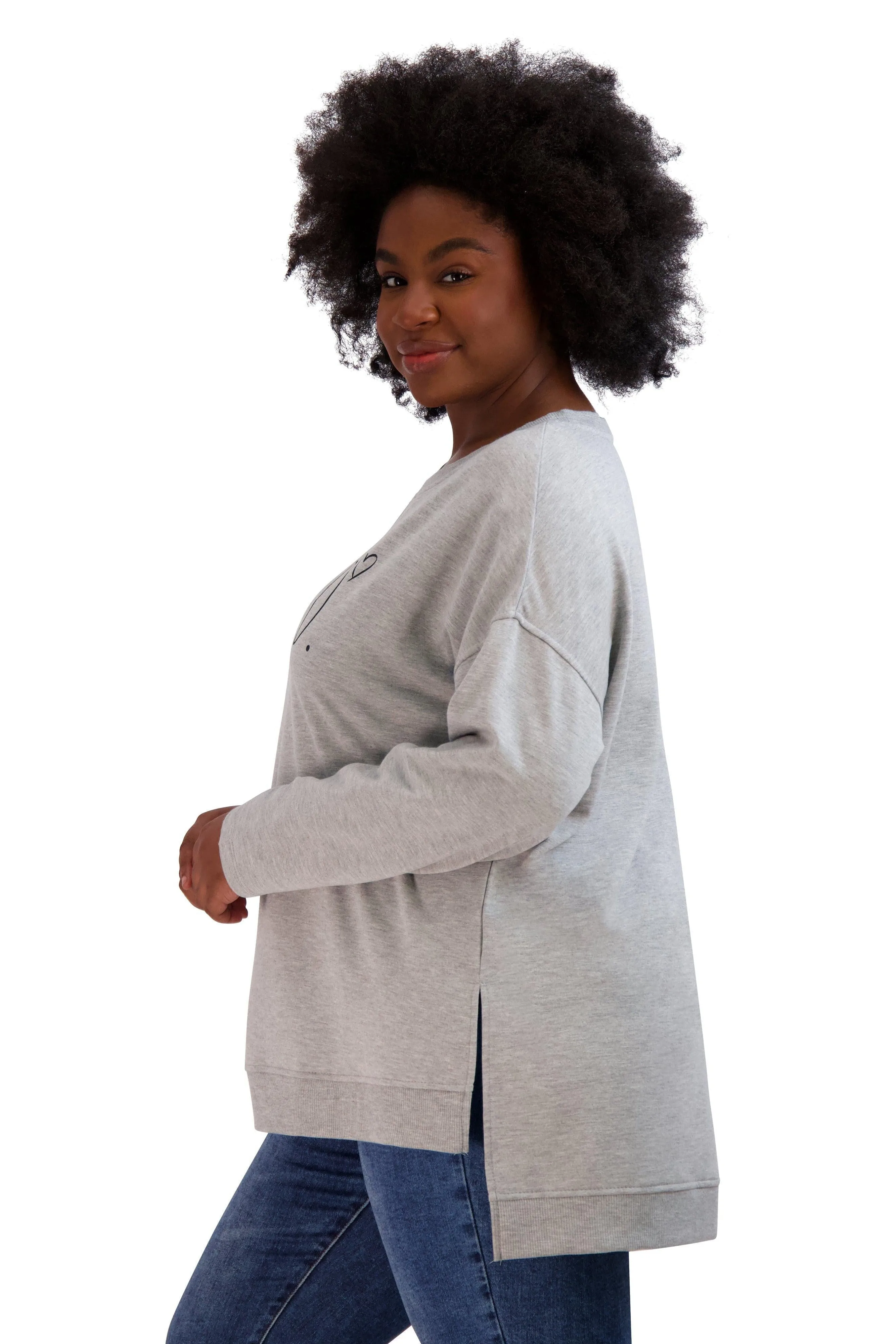 Women's Plus Size "BLESSED" HiLo Pullover Sweatshirt