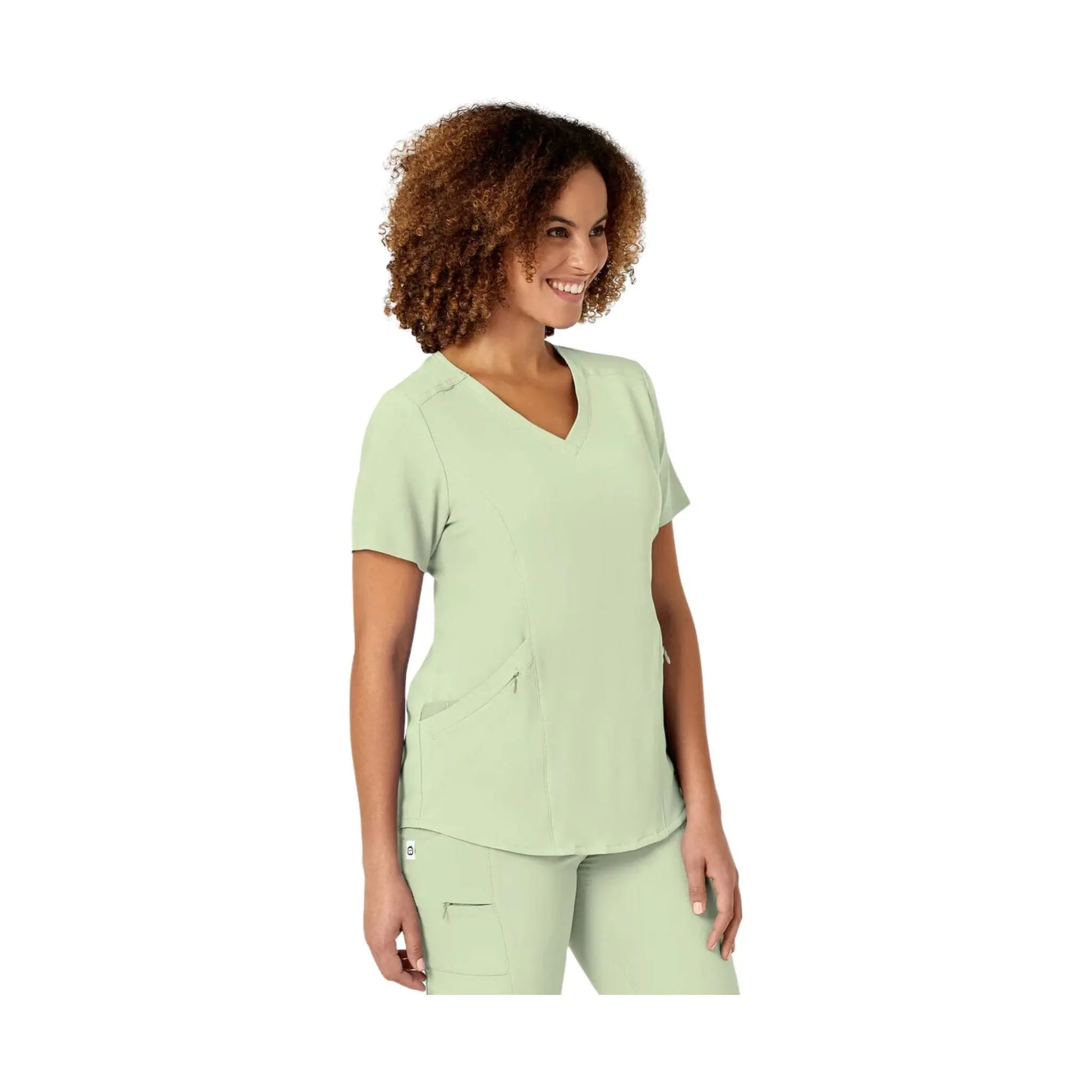 WonderWink Women's Renew V Neck Scrub Top - Fresh Mint